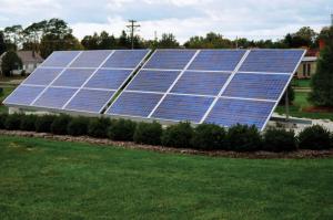 Mercyhurst College's solar panels give enough energy daily to power the maintenance building